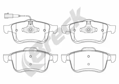 Комплект тормозных колодок, дисковый тормоз BRECK купить